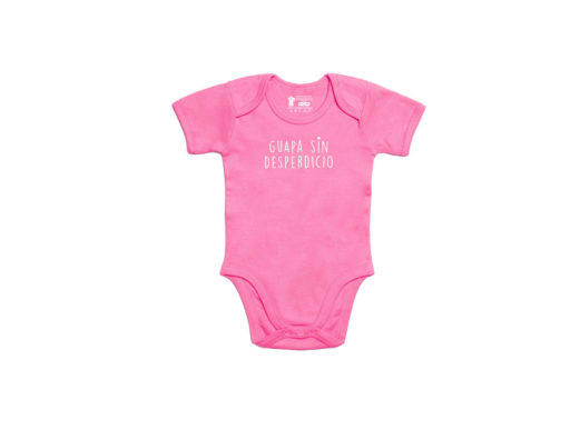 Body bebé rosa algodón orgánico - Guapa sin desperdicio