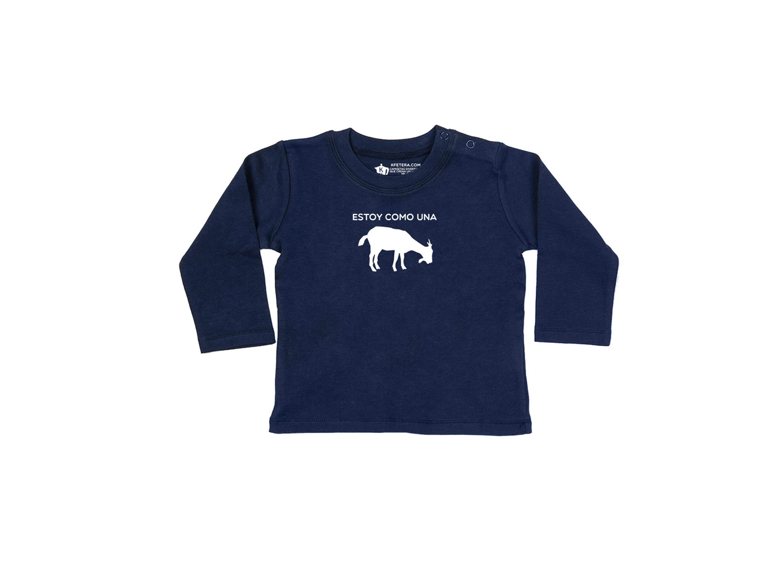 Tregua maravilloso Temporizador Estoy como una cabra - Camiseta manga larga bebé (azul navy) - Kfetera