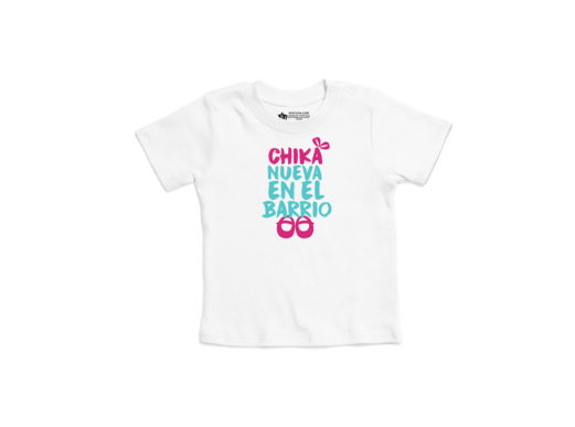 Chika nueva en el barrio - camiseta manga corta bebé (blanco)